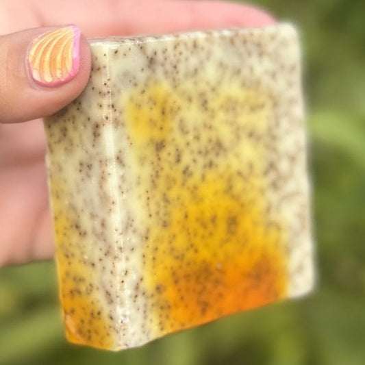 Sweet Orange Soap with Walnut Scrub
